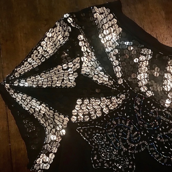 Free People Beaded Backless Top- Size S - Picture 5 of 10